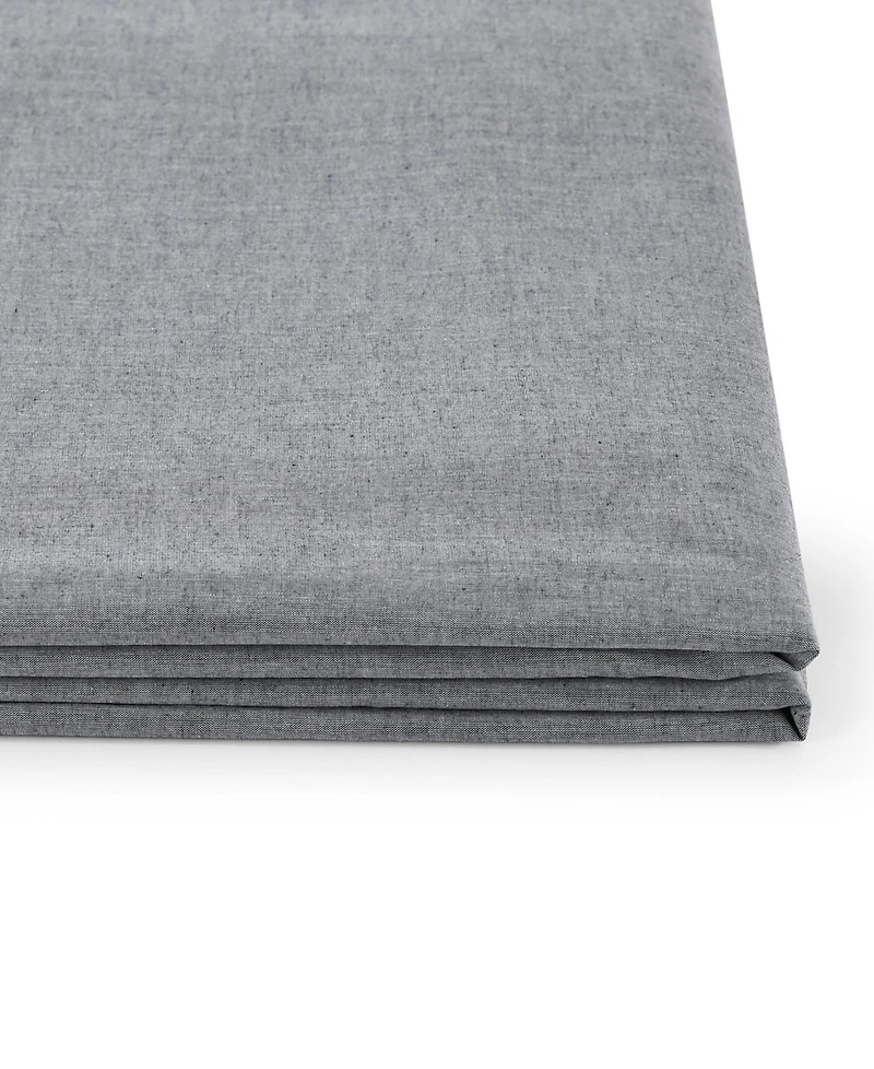 Tommy Hilfiger Solid 144-Thread Count Cotton Chambray Washed -Pc. Sheet Set