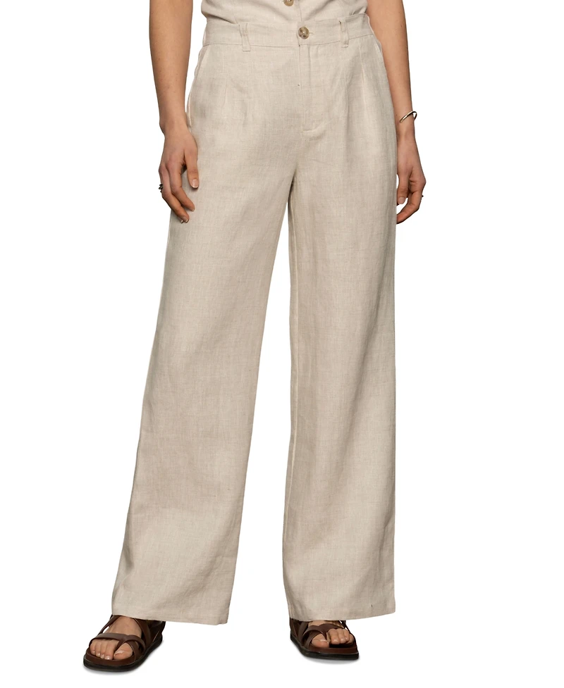 Sanctuary Women's Hopper Linen Straight-Leg Pants