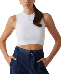 Guess Women's Alexia Cropped Rhinestone-Embellished Top