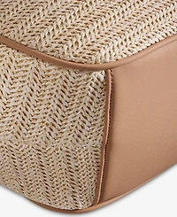 Style & Co Straw Medium 4-Poster Tote, Exclusively at Macy's