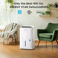 Waykar EnergyStar Dehumidifier for Home & Basement with Drain Hose and 1.88 Gal Water Tank and Pump, Ideal for Spaces up to 7000 Sq. Ft.