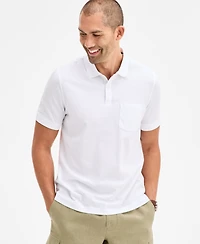 Club Room Men's Solid Jersey Polo with Pocket, Created for Macy's