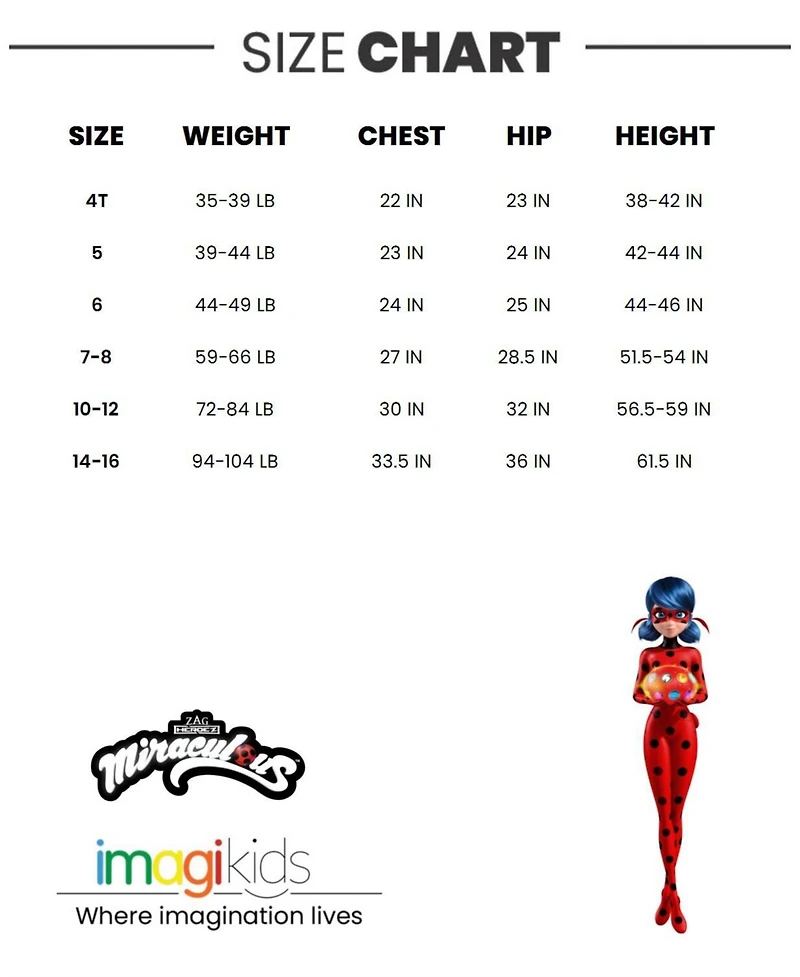 Miraculous Girls Ladybug Zip Up Hoodie