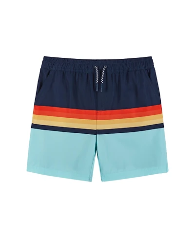 Andy & Evan Big Boys Toddler/Child Tropical Print Boardshort w/Built-In Comfort Stretch Short Liner
