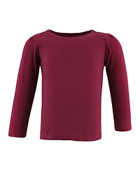 Hudson Baby Girls Thermal Long Sleeve Tees 5pk, Dusty Rose Floral