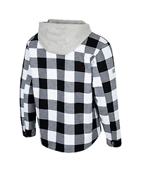 Colosseum Men's Black/White Tcu Horned Frogs Buffalo Plaid Full-Zip Jacket