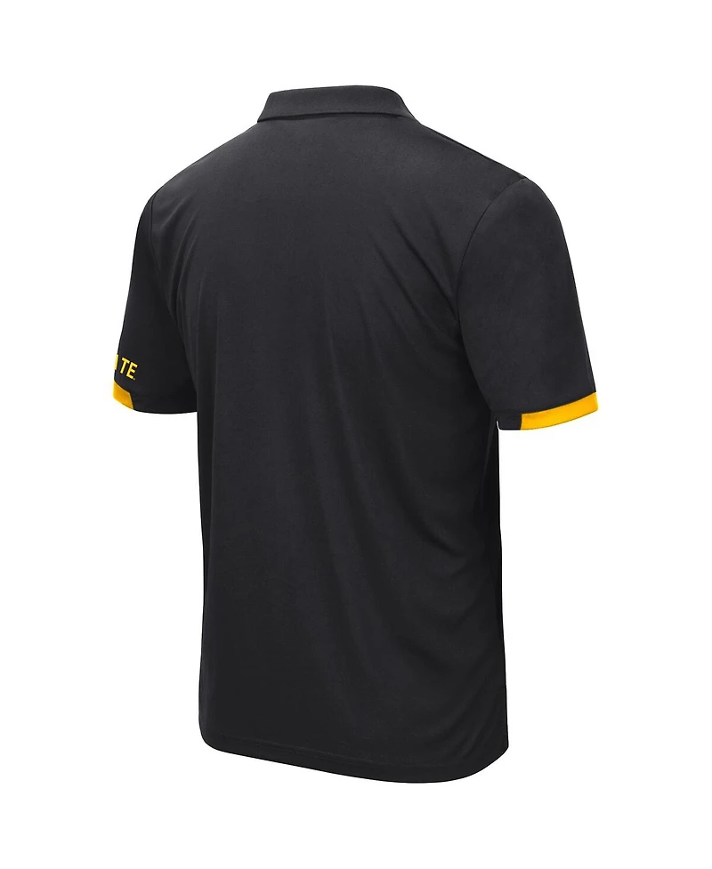 Colosseum Men's Black Appalachian State Mountaineers Santry Polo Shirt