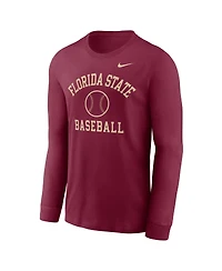 Nike Men's Garnet Florida State Seminoles Essential Baseball Arch Long Sleeve T-Shirt