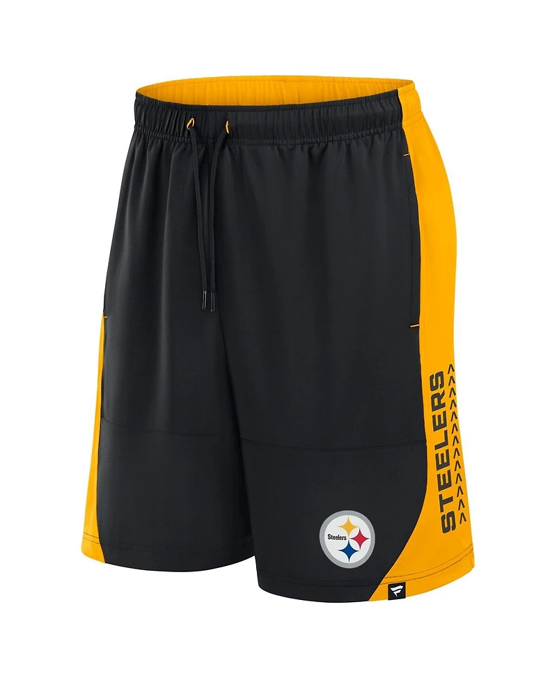 Fanatics Men's Black Pittsburgh Steelers No Defense Shorts