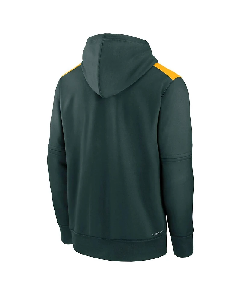 Nike Men's Green Athletics Authentic Collection Performance Pullover Hoodie
