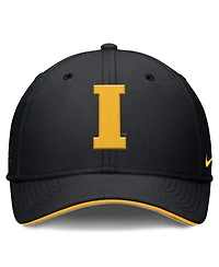 Nike Men's Black Iowa Hawkeyes 2025 Dugout Coaches Rise Swoosh Performance Flex Hat