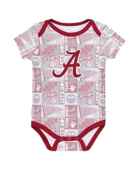 Outerstuff Newborn Crimson Alabama Crimson Tide Sunday Comics Bodysuit 3-Pack