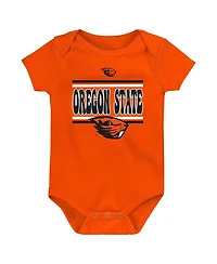 Outerstuff Newborn Black Oregon State Beavers Sunday Comics Bodysuit 3-Pack