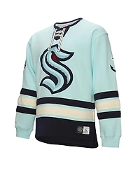 Mitchell & Ness Men's Light Blue Seattle Kraken Heritage Lace-Up Pullover Sweatshirt