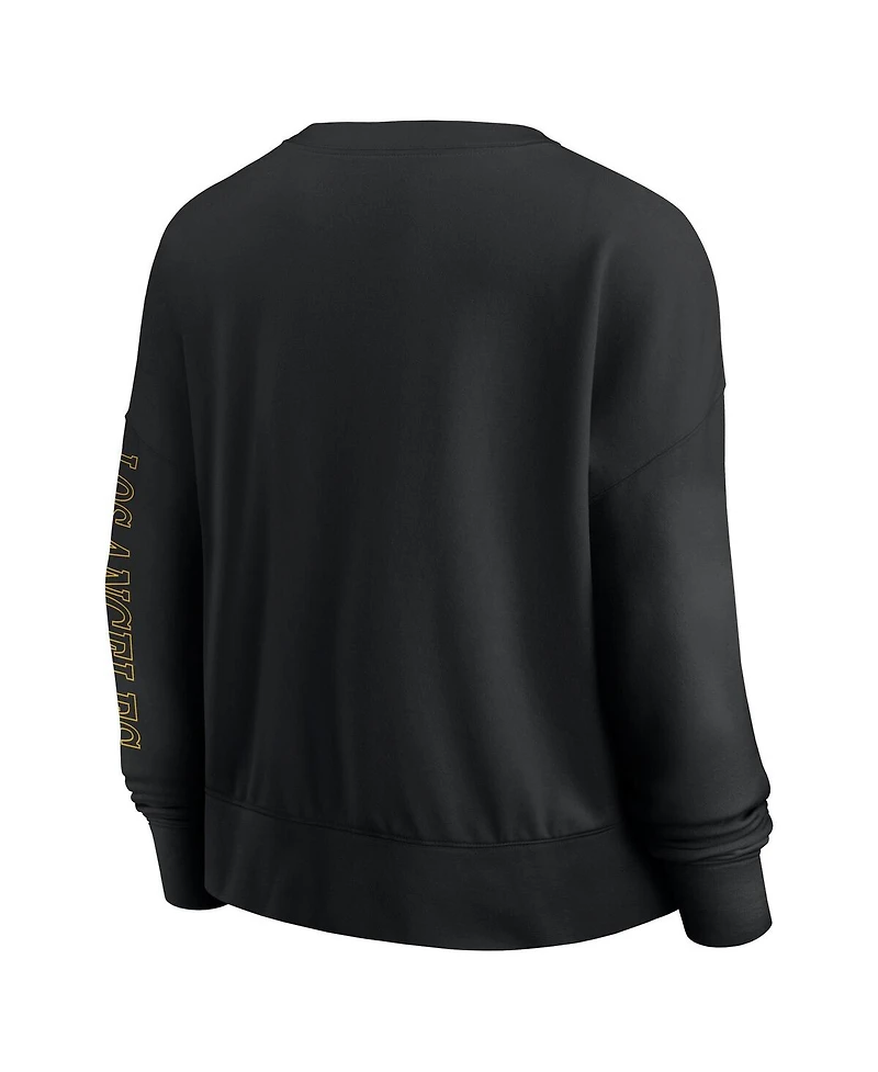 Fanatics Women's Black Los Angeles Lakers Oversized Game Day Pullover Sweatshirt