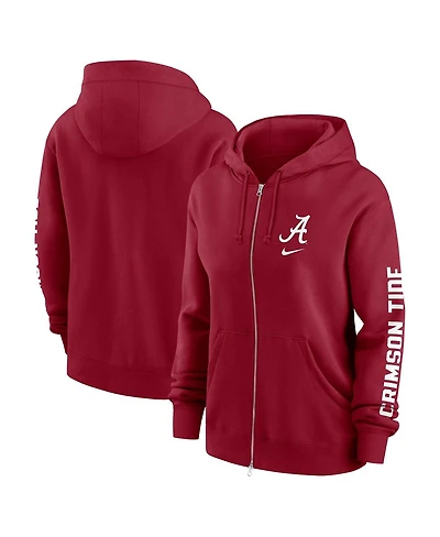 Nike Women's Crimson Alabama Tide Oversize Lockup Phoenix Full-Zip Hoodie Jacket