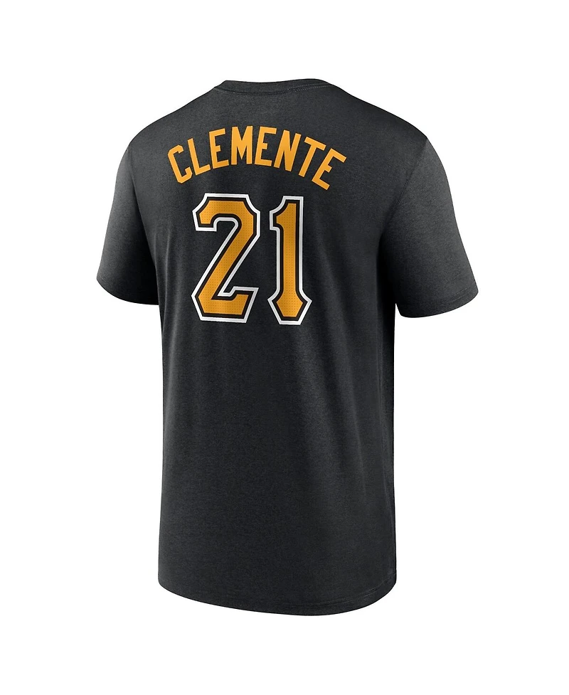 Nike Men's Roberto Clemente Black Pittsburgh Pirates Legend Name and Number Home T-Shirt