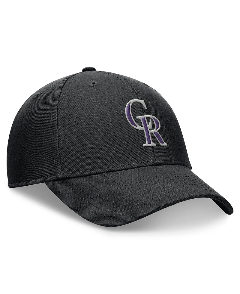Nike Men's Black Colorado Rockies Club Performance Adjustable Hat