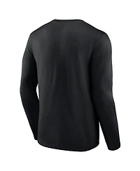 Fanatics Men's Black Wisconsin Badgers Team Lockup Long Sleeve T-Shirt