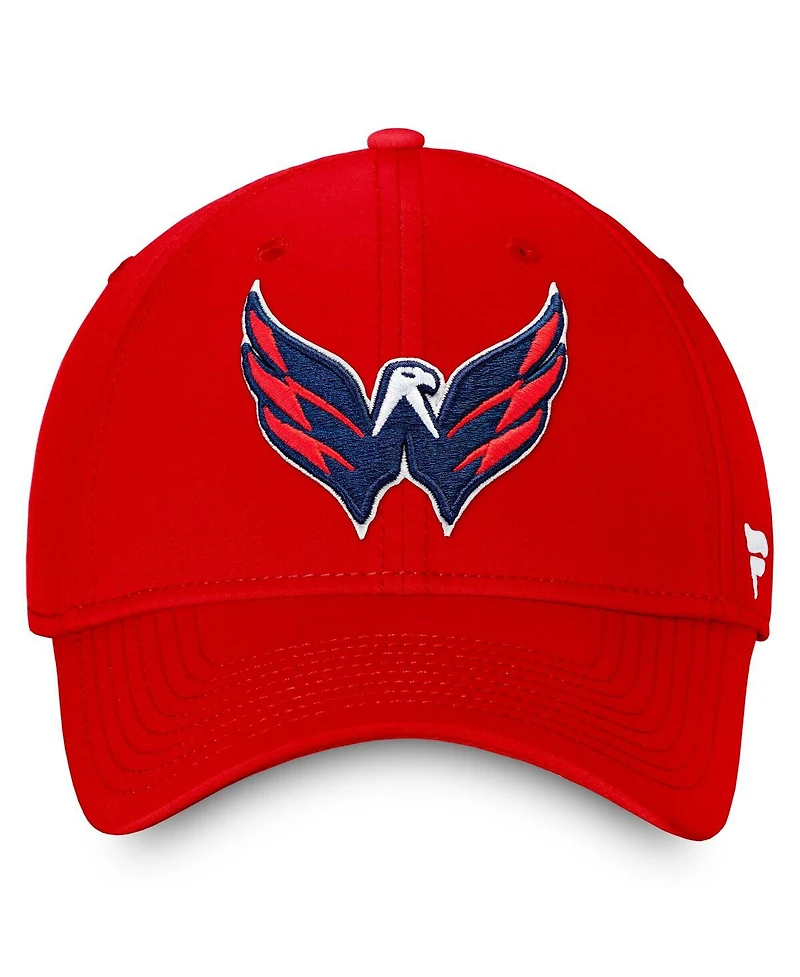 Fanatics Men's Red Washington Capitals Core Primary Logo Flex Hat