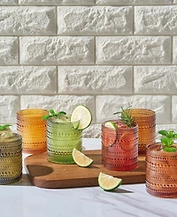 The Wine Savant Khen Hobnail Beaded Highball Tumbler, Set of 6