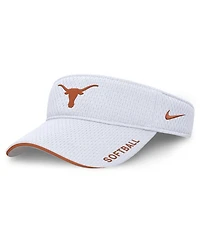 Nike Men's and Women's White Texas Longhorns 2025 Dugout Softball Ace Performance Adjustable Visor Hat