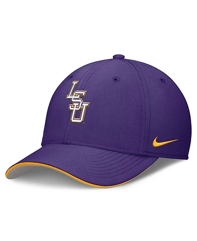 Nike Men's Purple Lsu Tigers 2025 Dugout Coaches Rise Swoosh Performance Flex Hat