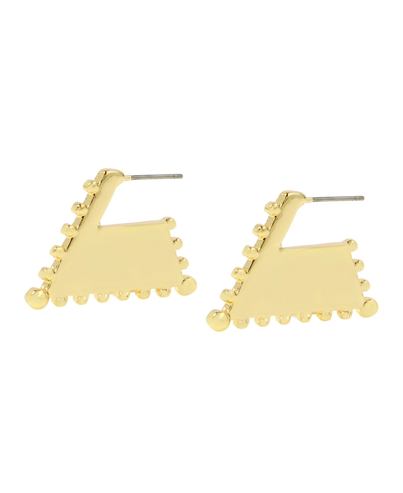 Steve Madden Trapeze Beaded Hoop Earrings