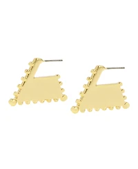 Steve Madden Trapeze Beaded Hoop Earrings