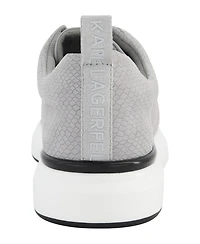 Karl Lagerfeld Paris Men's Front Crossed Reptile Print Slip On Sneakers