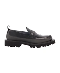 Karl Lagerfeld Paris Men's White Label Collection Front Logo Penny Loafers