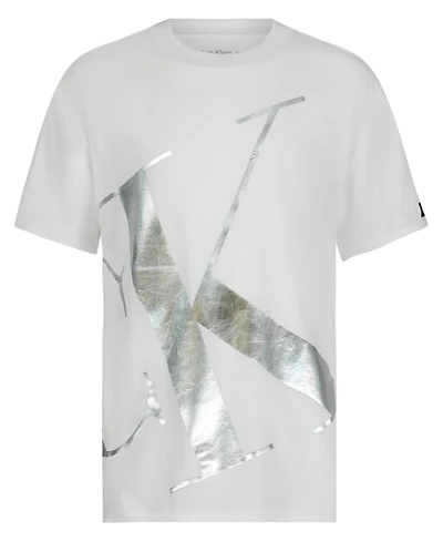 Calvin Klein Big Boys Giant Foil Ck Short Sleeve T-Shirt