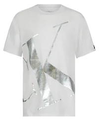 Calvin Klein Big Boys Giant Foil Ck Short Sleeve T-Shirt