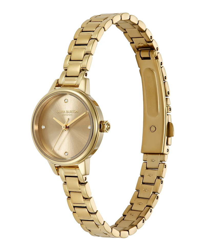 Olivia Burton Women's Mini Classic Gold Tone Stainless Steel Bracelet Watch, 23mm
