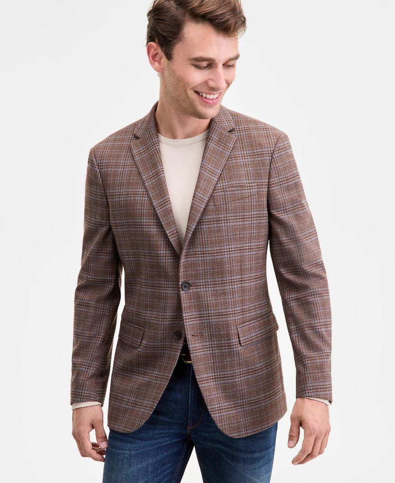 Kenneth Cole Reaction Men's Slim-Fit Techni-Cole Plaid Sport Coat