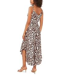 Vince Camuto Women's Animal-Print Cascade-Leg Jumpsuit