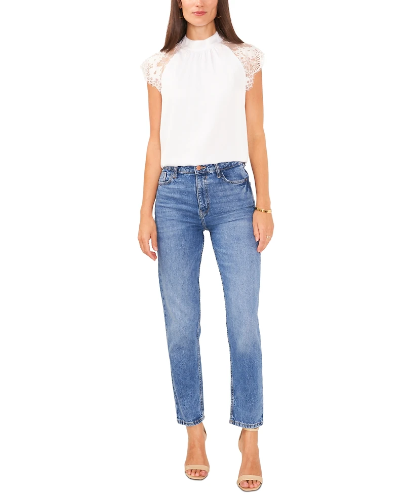 Vince Camuto Women's Lace-Sleeve Top