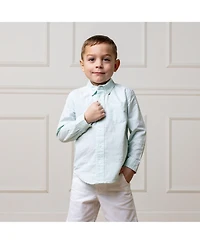 Hope & Henry Boys Long Sleeve Seersucker Button Down Shirt