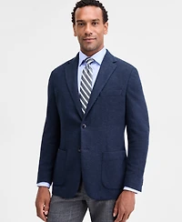 Michael Kors Men's Classic-Fit Stretch Midnight Herringbone Knit Sport Coat