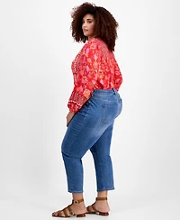 Liverpool Plus Kennedy Cropped Straight Leg Jeans