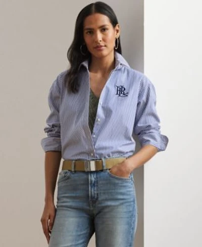 Lauren Ralph Lauren Womens Striped Long Sleeve Shirt P Xs Xxl