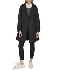 Cole Haan Signature Women's 36 1/2” D/B Trench Coat With Removable Hood