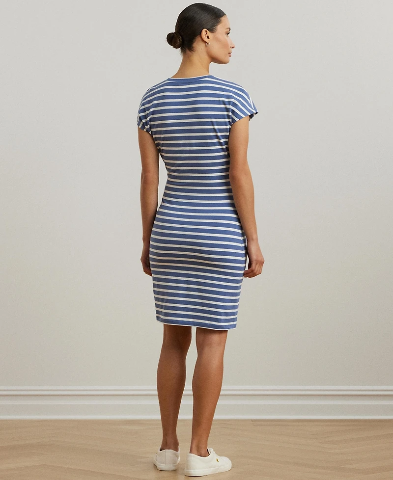 Lauren Ralph Lauren Women's Striped Tie-Front Jersey Dress