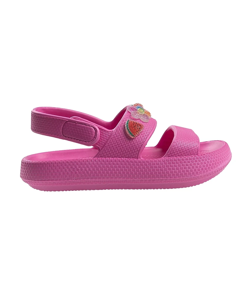 Bebe Little Girls Cute and Comfortable Summer with Charms Sandals