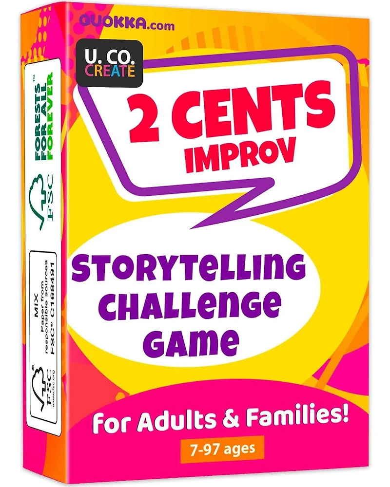 Quokka 2 Cents Family-Friendly Comedy Storytelling Game Cards