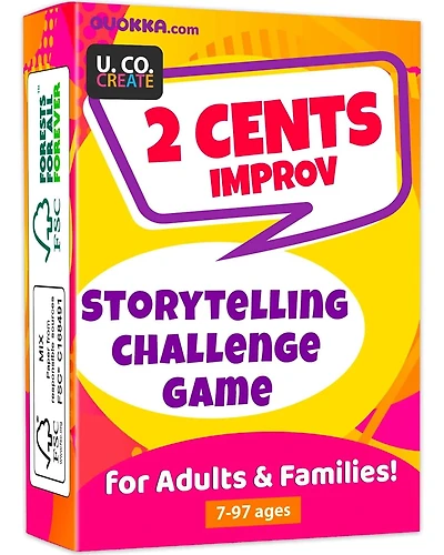 Quokka 2 Cents Family-Friendly Comedy Storytelling Game Cards