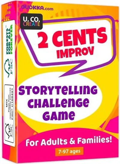 Quokka 2 Cents Family Friendly Comedy Storytelling Game Cards
