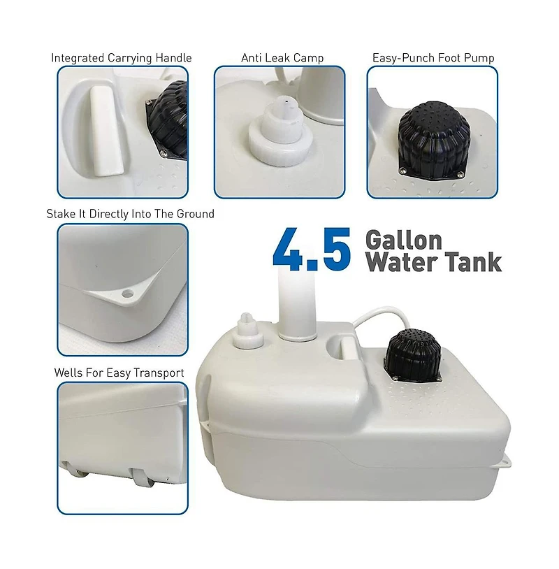 SereneLife Portable Handwash Sink with 24 Liter Waste Holding Tank, Basin Stand, and Rolling Wheels – Ideal for Indoor & Outdoor Use