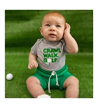 Sweet Wink Baby Boys Crawl, Walk, Golf Short Sleeve Bodysuit