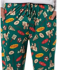 Seinfeld Men's Christmas Tossed Print Sleep Pajama Pants For Adults